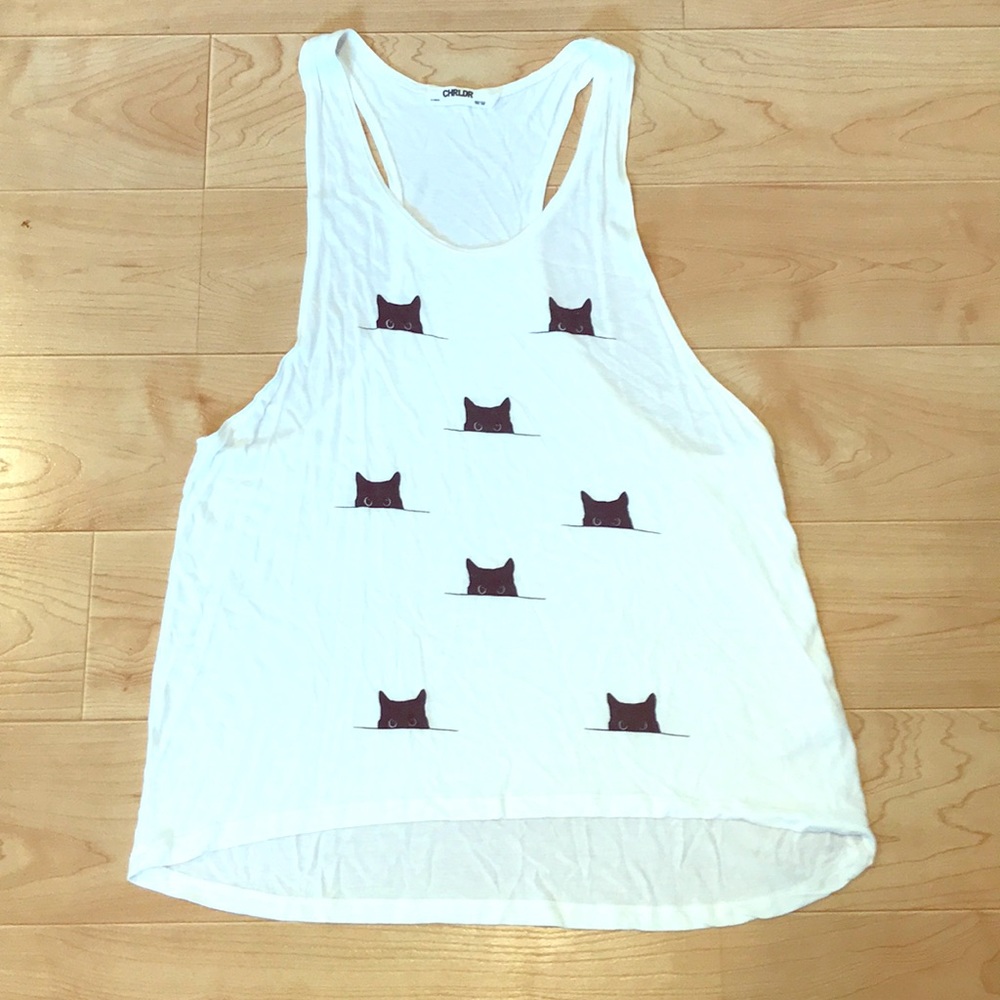 Soft flowy tank M kittens cats!